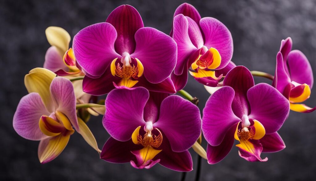 A beautiful Phalaenopsis orchid in bloom
