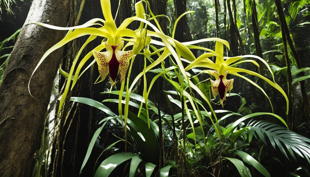 Brassia orchid in its native habitat
