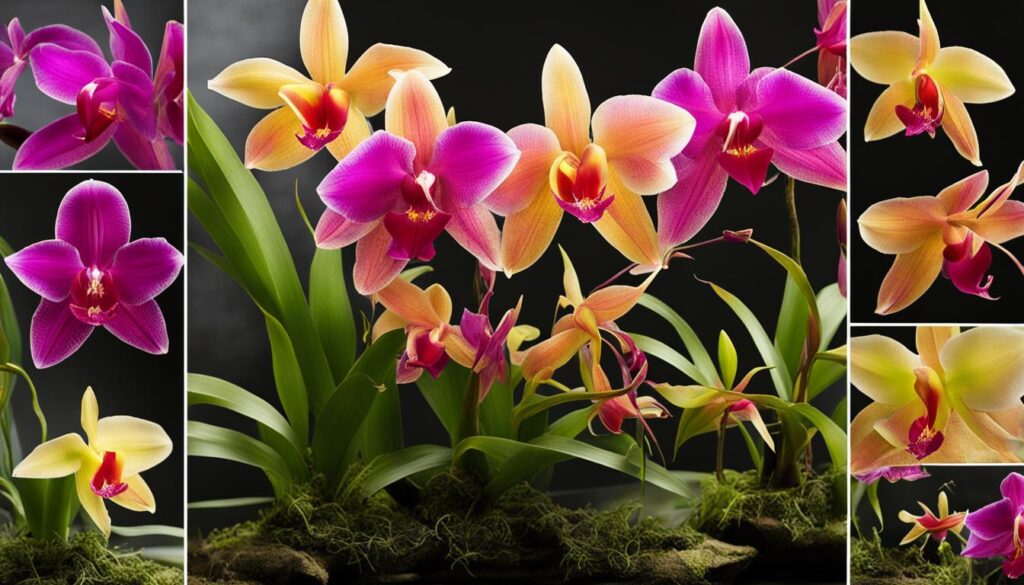 Diverse Laelia Orchid Varieties
