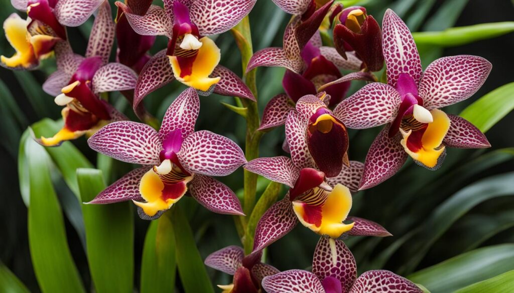 Diverse Maxillaria Orchid Species in Bloom