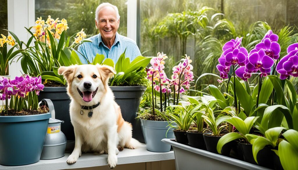 keeping pets safe around orchids
